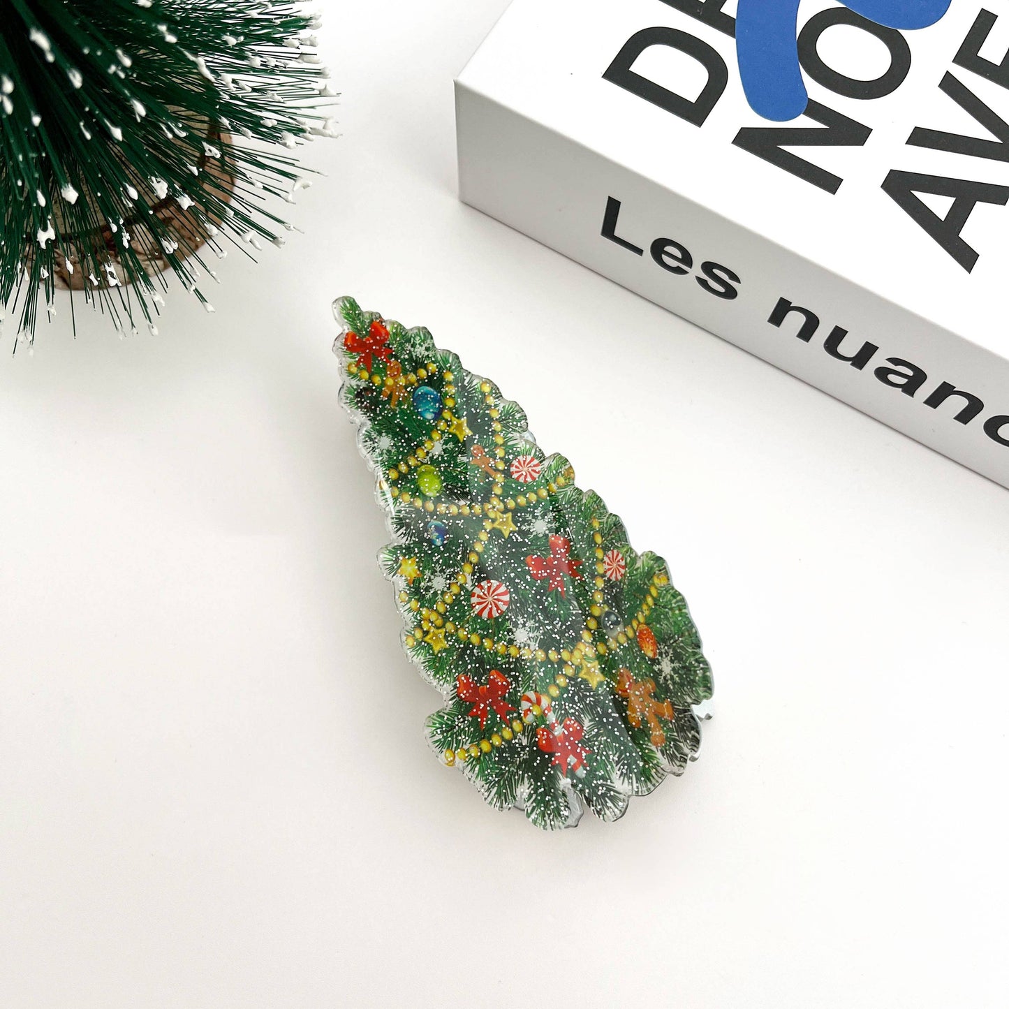 Christmas Tree Hair Clip,Christmas Claw Clip