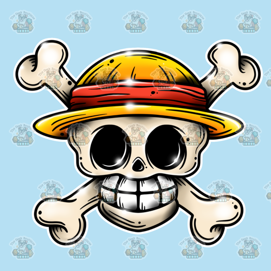 3" OP Skull Flag Symbol Pirate  Skull Anime Vinyl Sticker