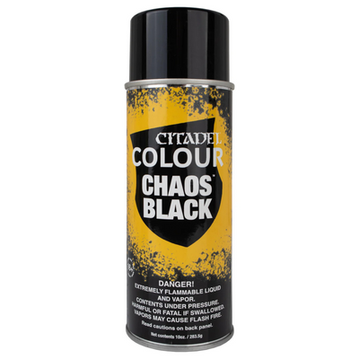 Games Workshop Citadel Spray: Primer Chaos Black 10 oz