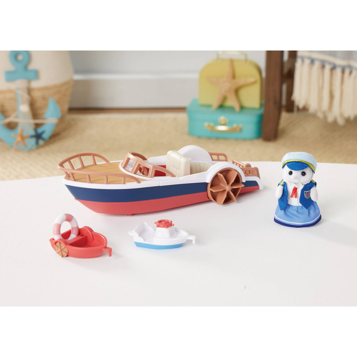 Calico Critters Seal Sailor's Leisure Boat, Doll Playset