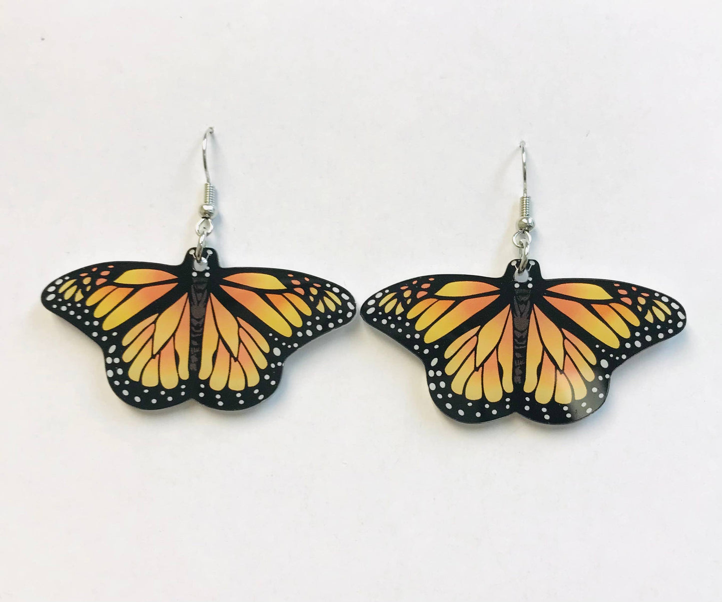 Acrylic Monarch Butterfly Earrings