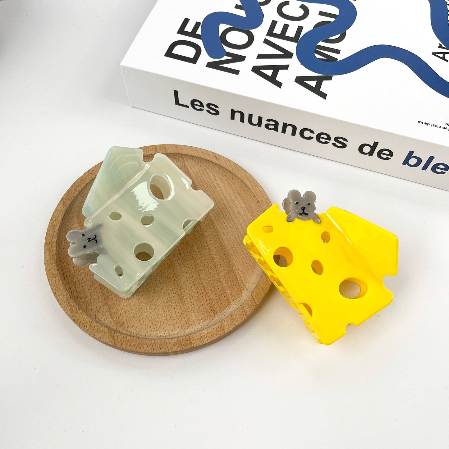 Funny Cheese Hair Clip,Acetate Claw Clip