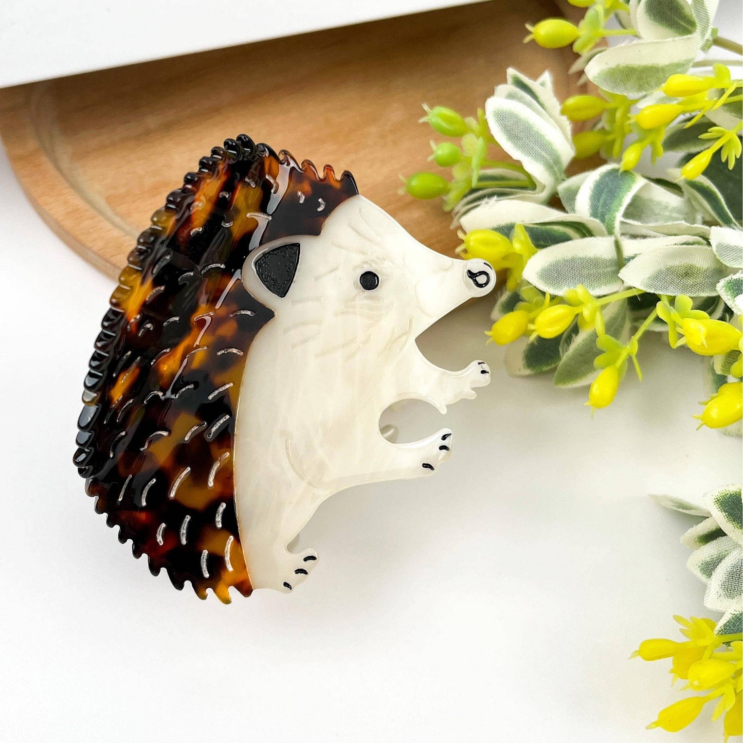 Cute Hedgehog Hair Clip, Acetate Animal Clips