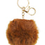 Fuzzy Faux Fur Pom Pom Novelty Key Chain