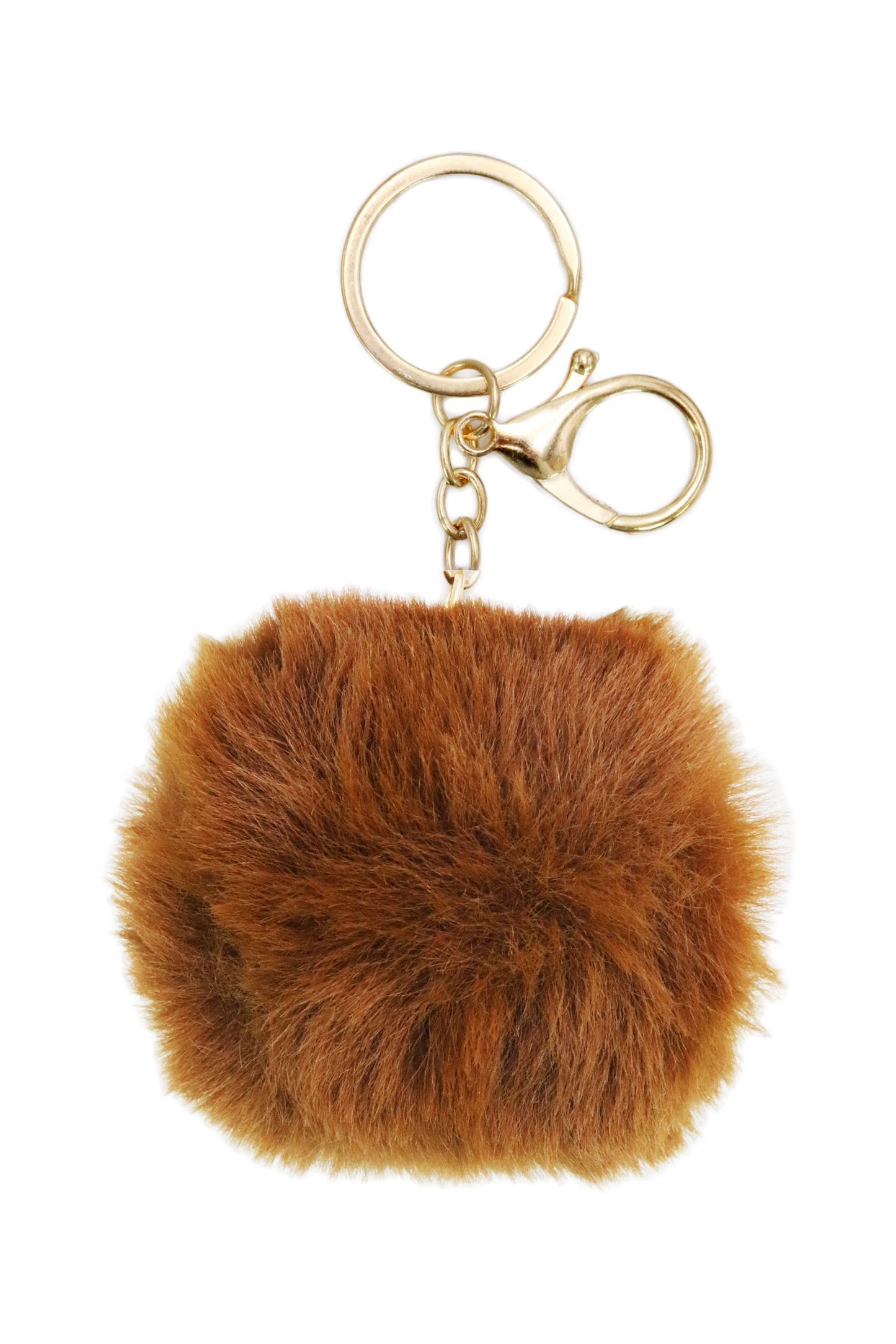 Fuzzy Faux Fur Pom Pom Novelty Key Chain
