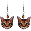 Acrylic Cat Face Pet Dangle Earrings