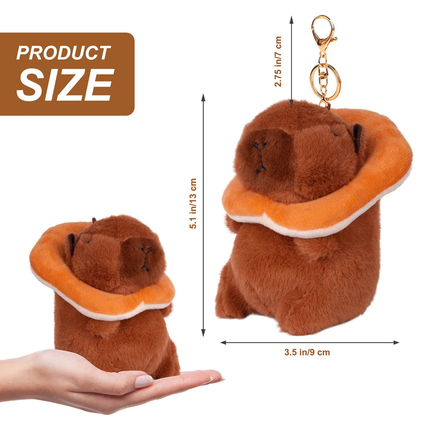 Capybara Plush Keychain