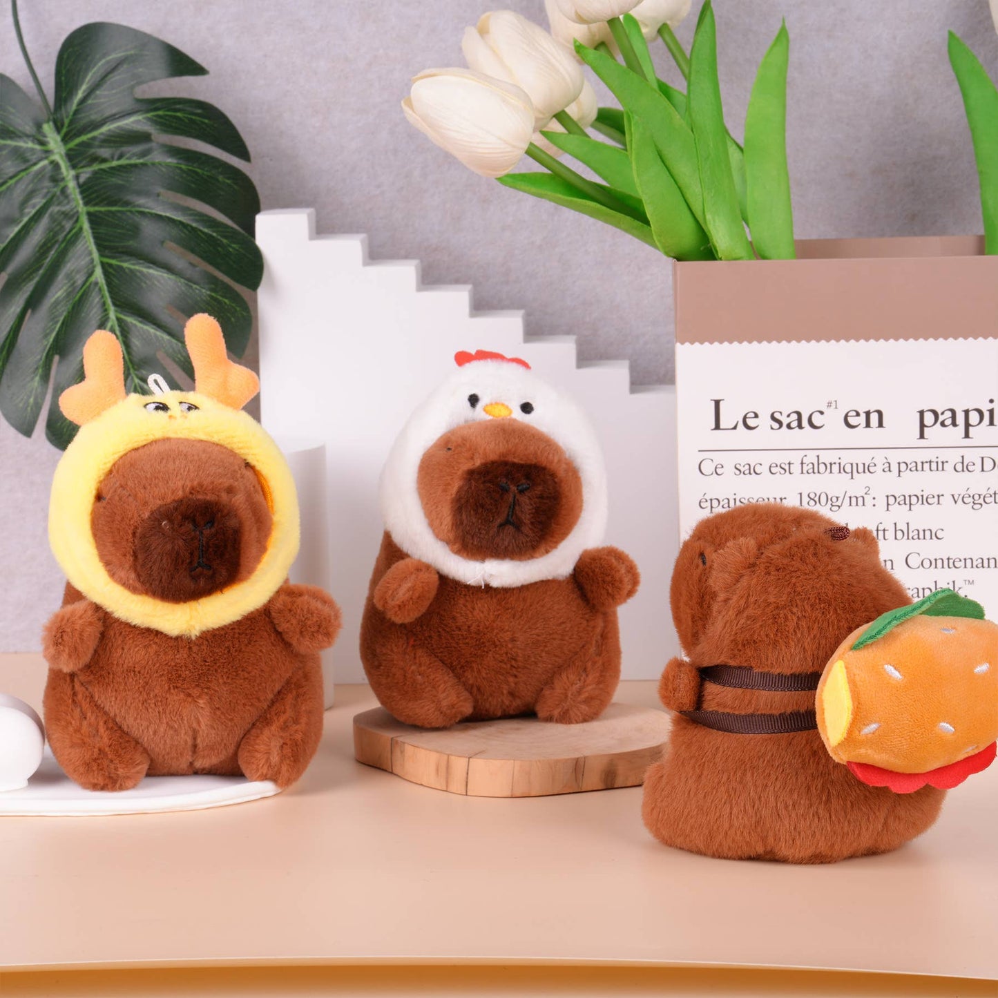 Capybara Plush Keychain