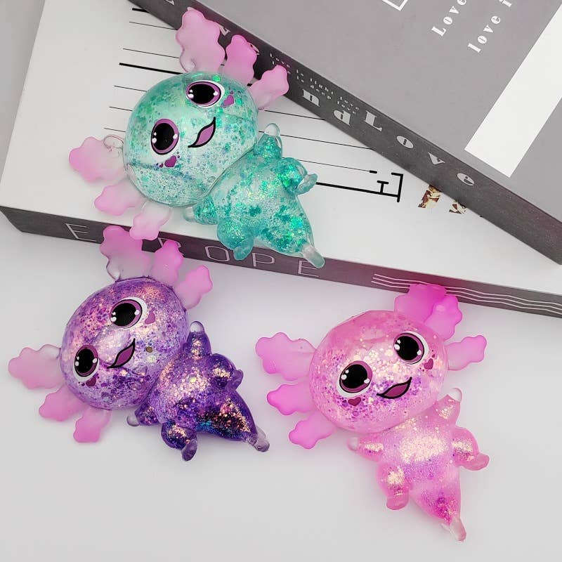 Maltose Glitter cute Salamander squishy toy-Random Color