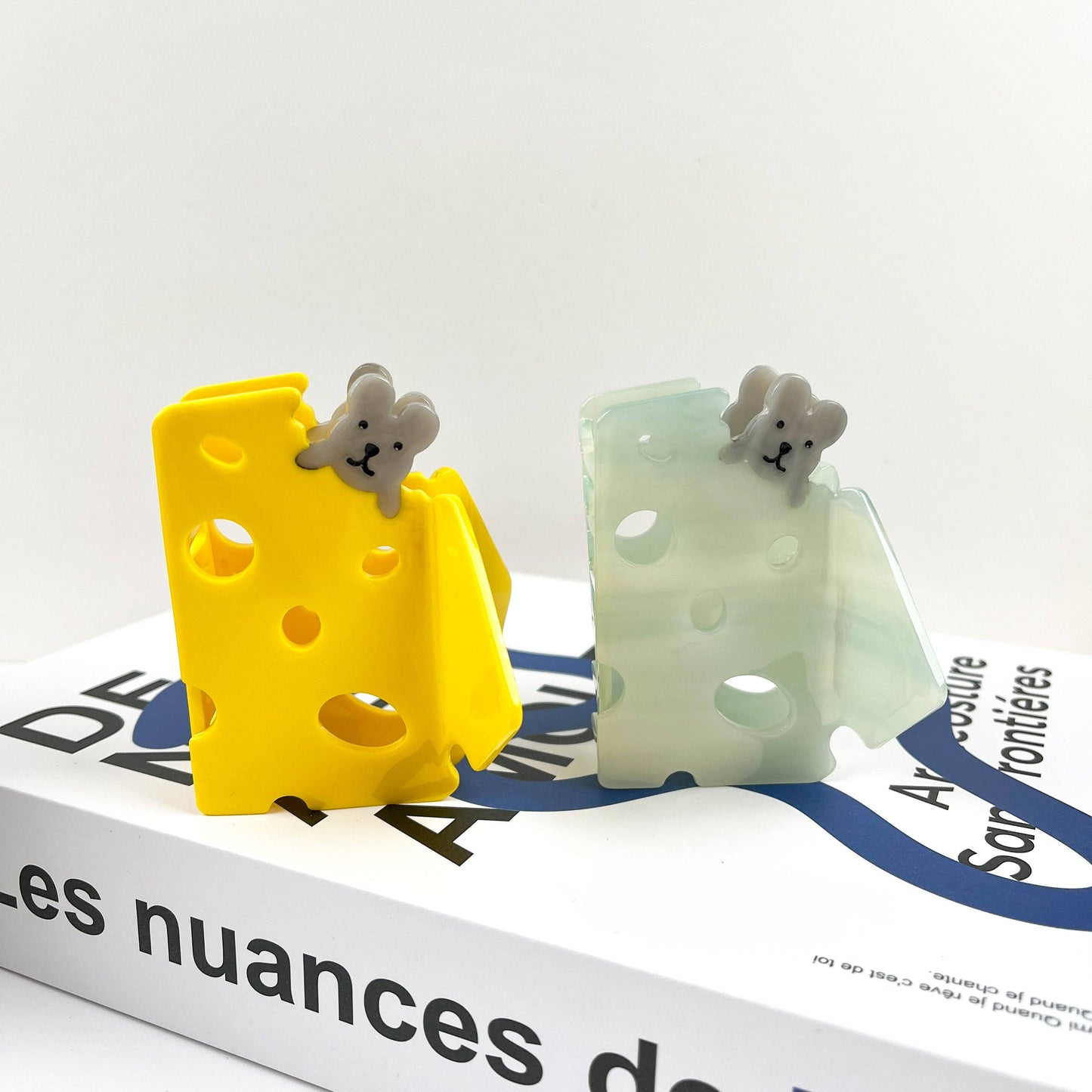 Funny Cheese Hair Clip,Acetate Claw Clip