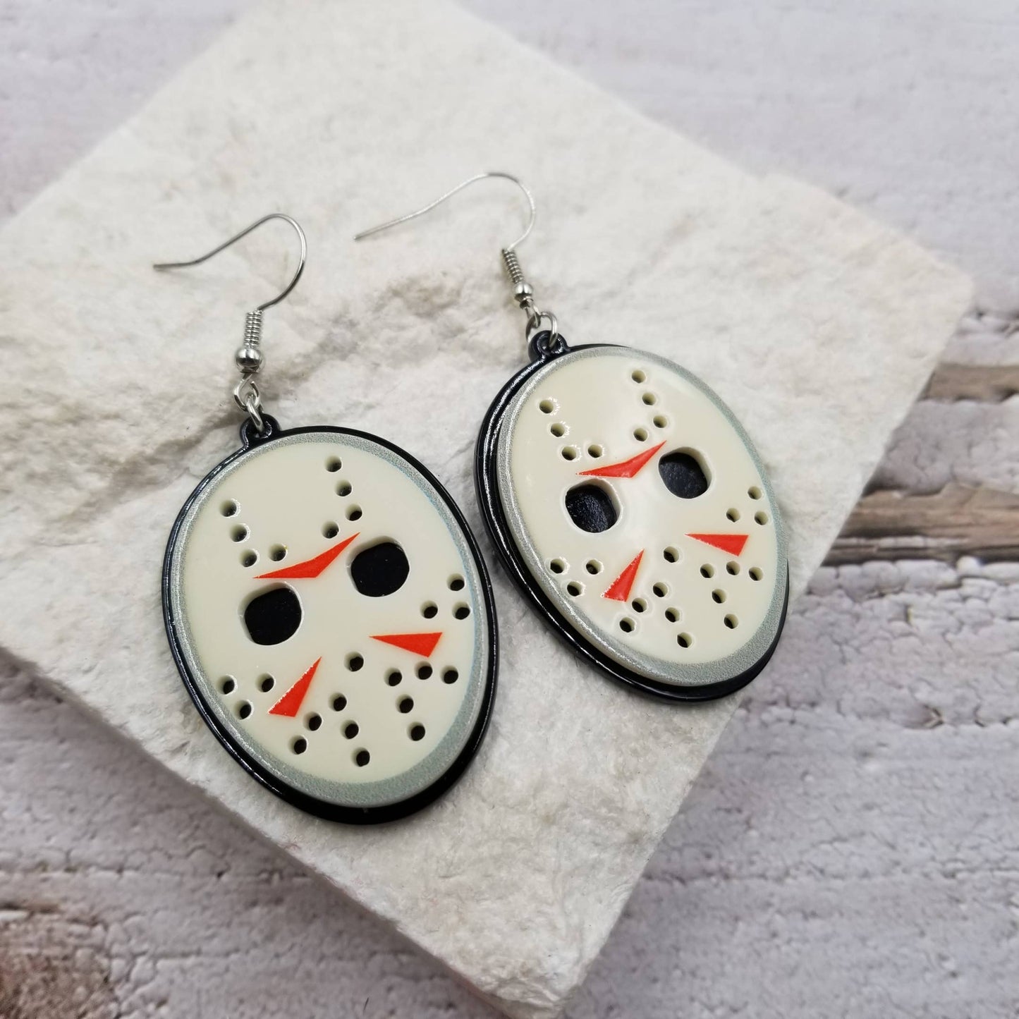 Jason Facepiece Earrings | Friday the 13th | Halloween