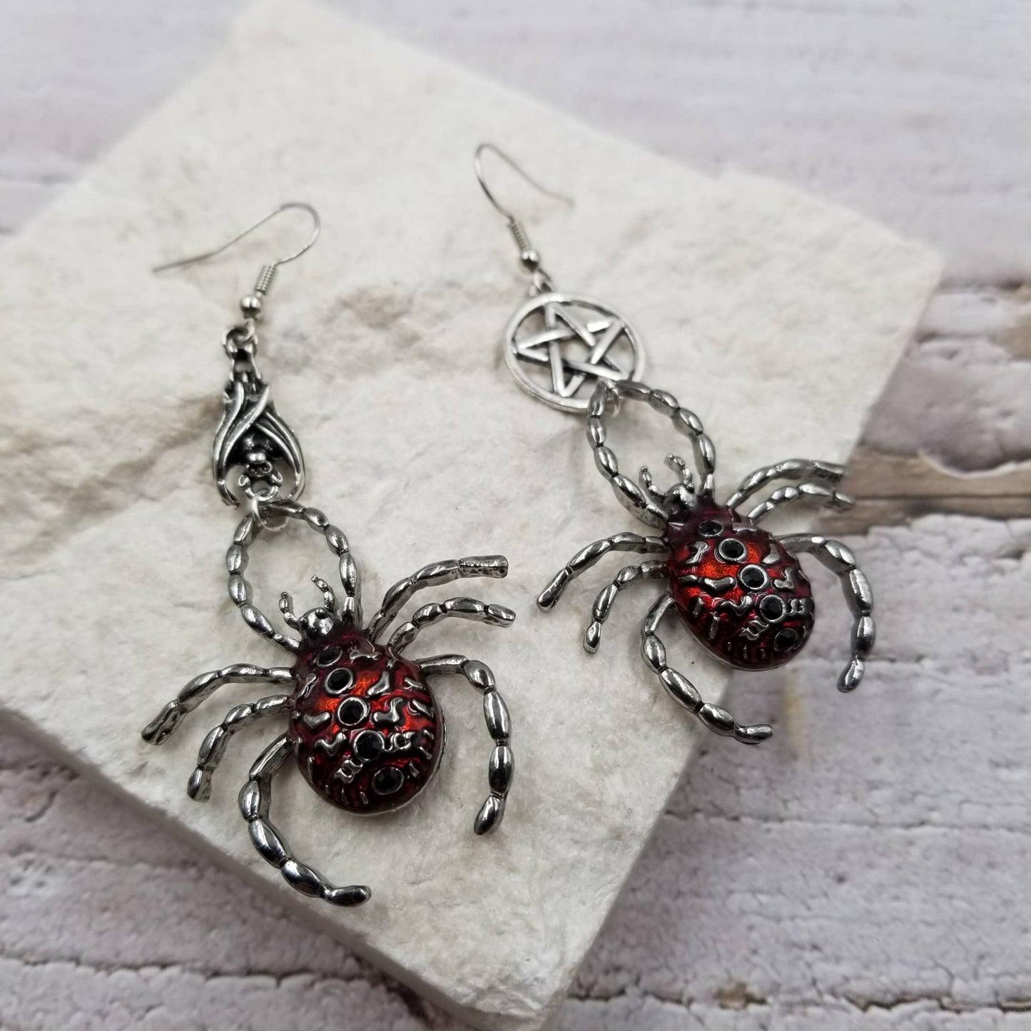Halloween Spider Queen Earrings