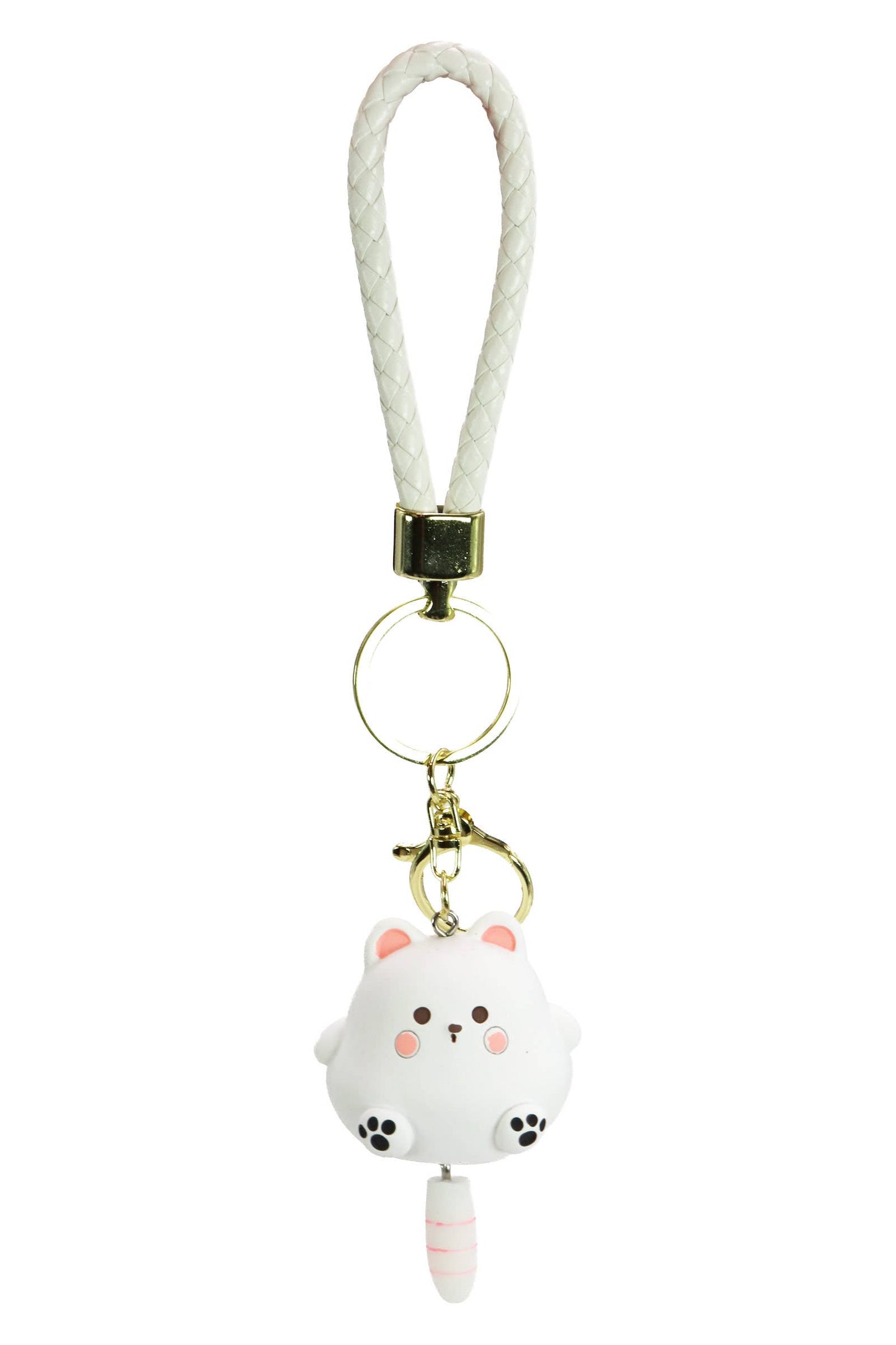 Chubby Kitty Cat Matte 3d Resin Key Ring
