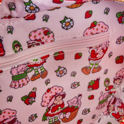 Strawberry Shortcake Denim Heart Crossbody Bag