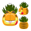 Garfield Head Mini Ceramic Planter with Faux Plant
