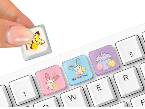Pokémon Peaceful Place LED Keycap Keychain – 2 Keycaps