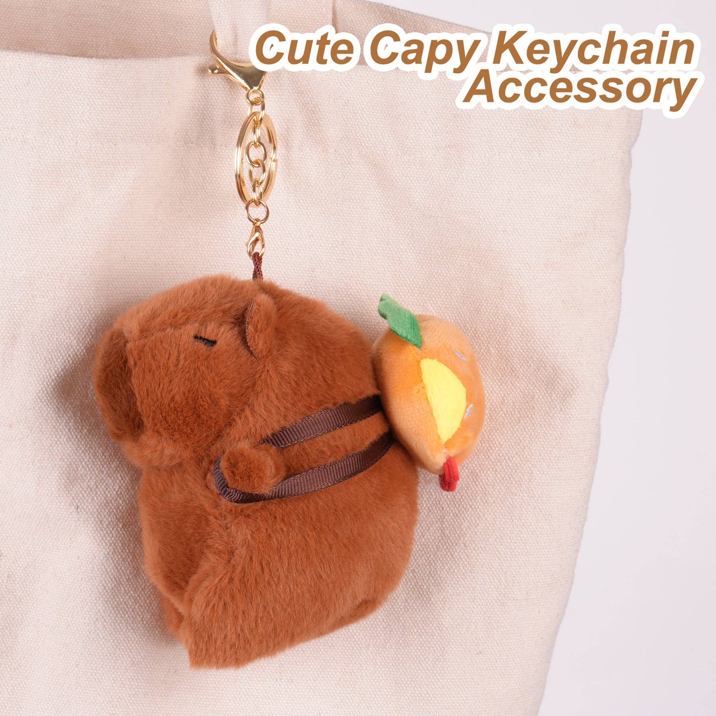 Capybara Plush Keychain