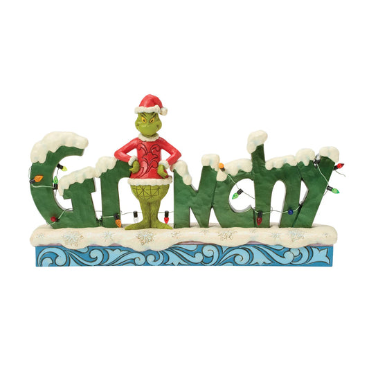 Enesco Grinchy Word Figurine