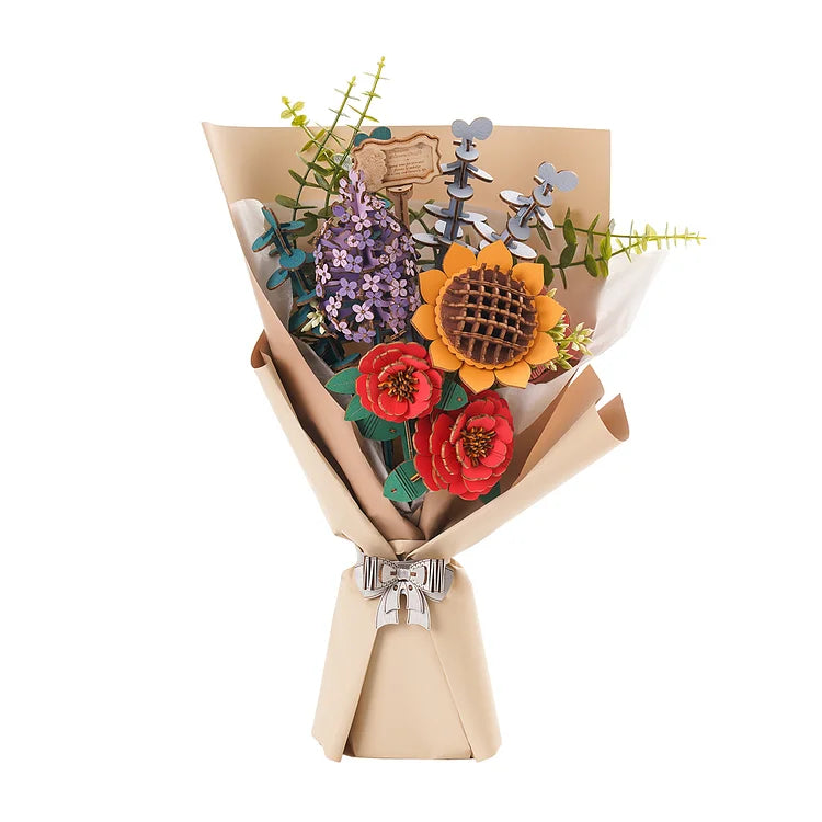 Rowood DIY Wooden Flower Bouquet 3D Wooden Puzzle