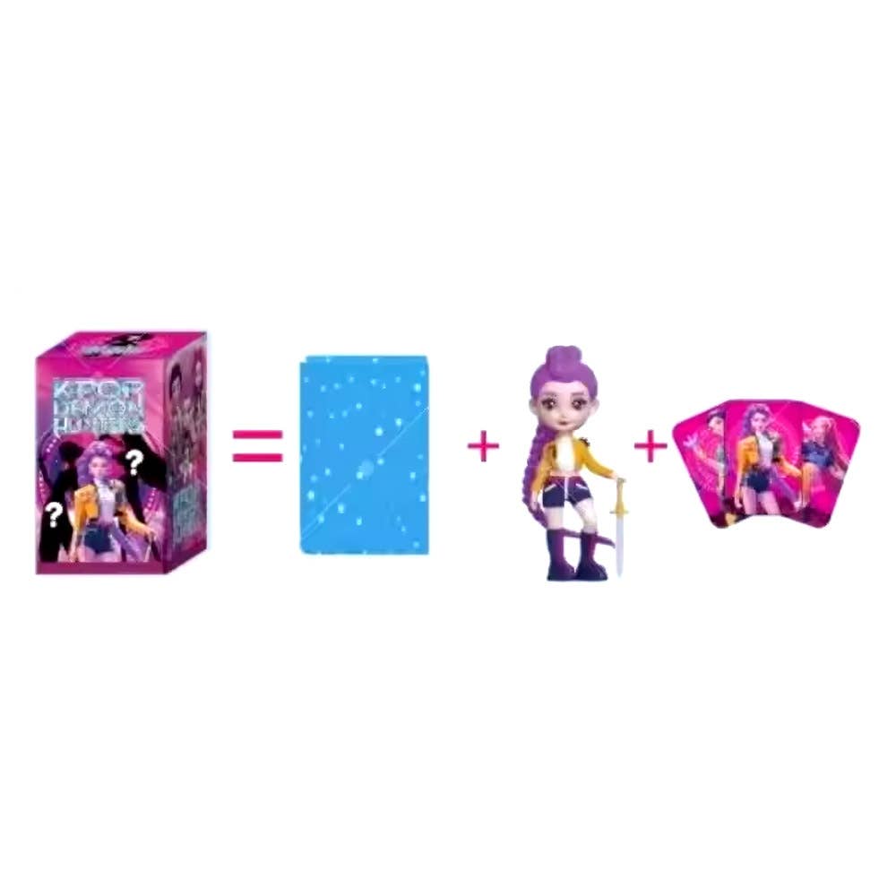 Kpop Demon Hunters Huntrix Figure Keychain Blind Box Trading Card