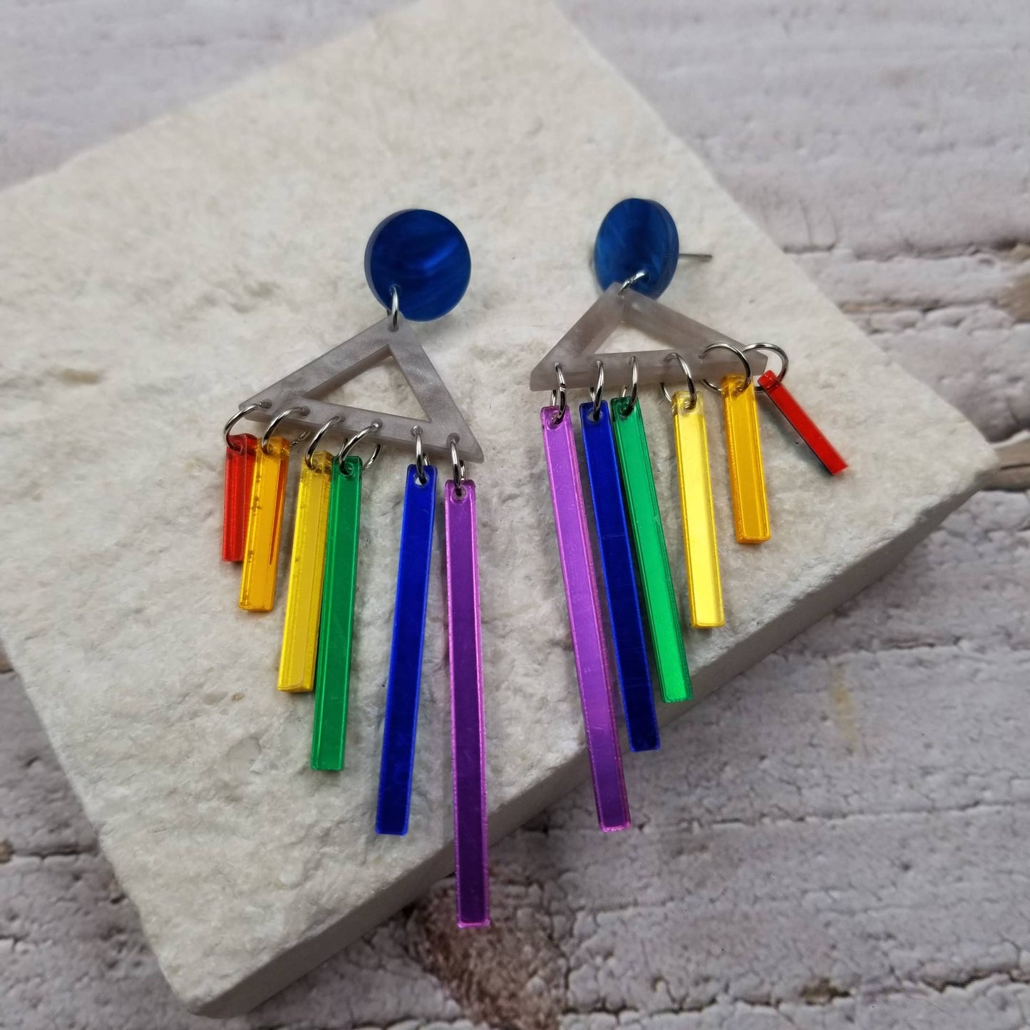 Music Festival  Rainbow Bar Earrings