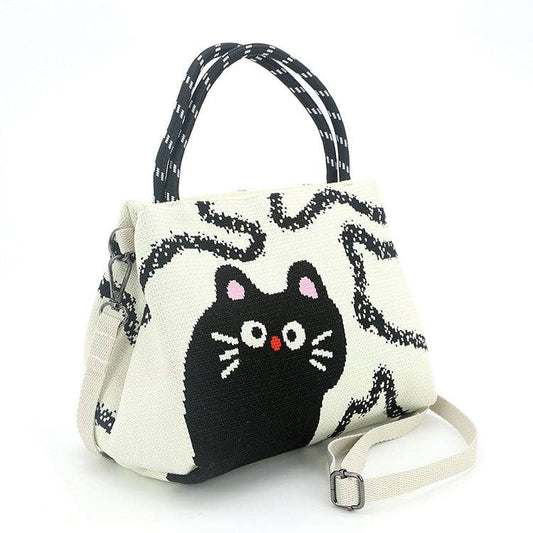 Handheld black cat bag