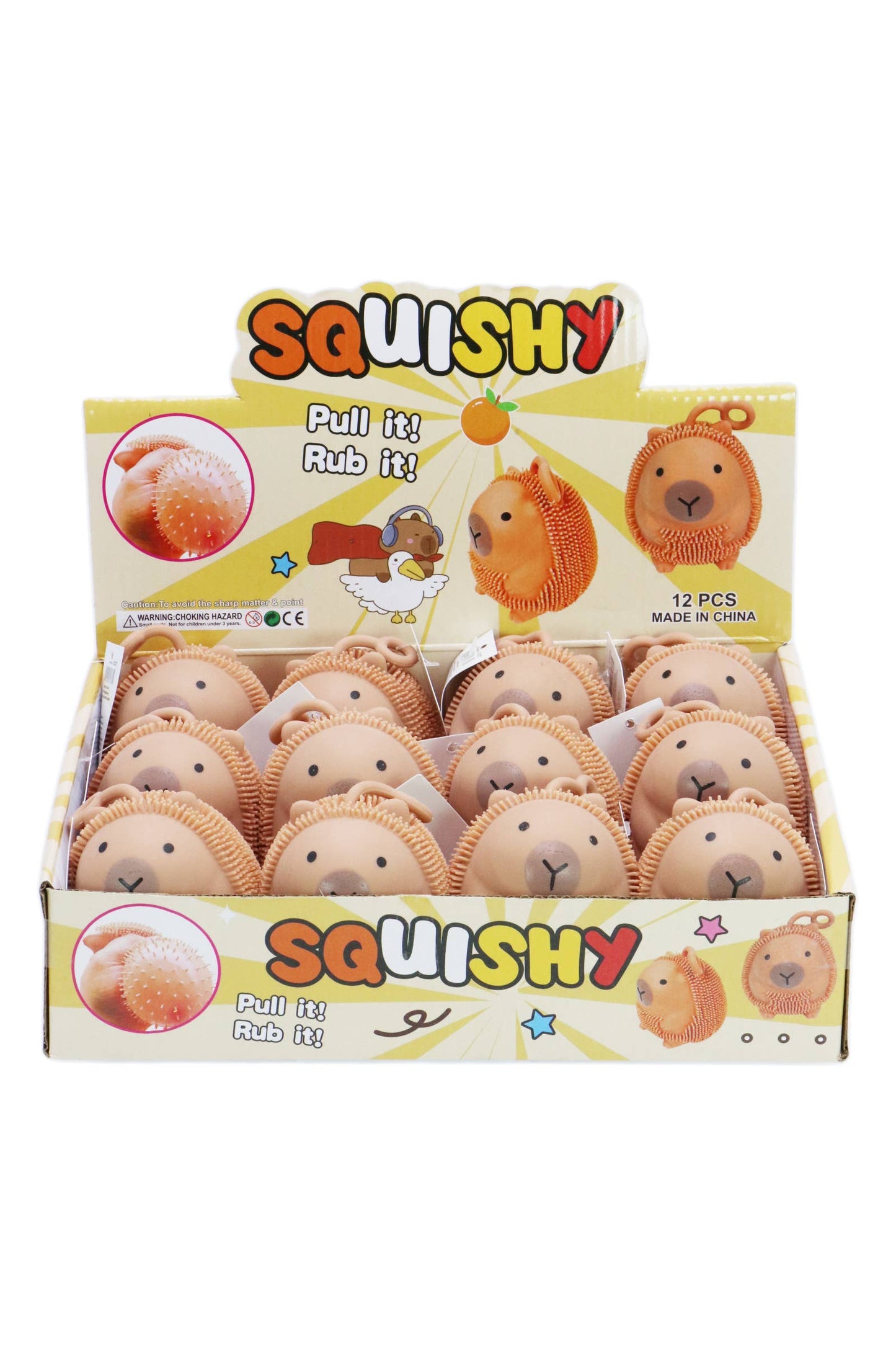 Capybara Spiky Puffer LED Light-Up Squishy Yo-Yo