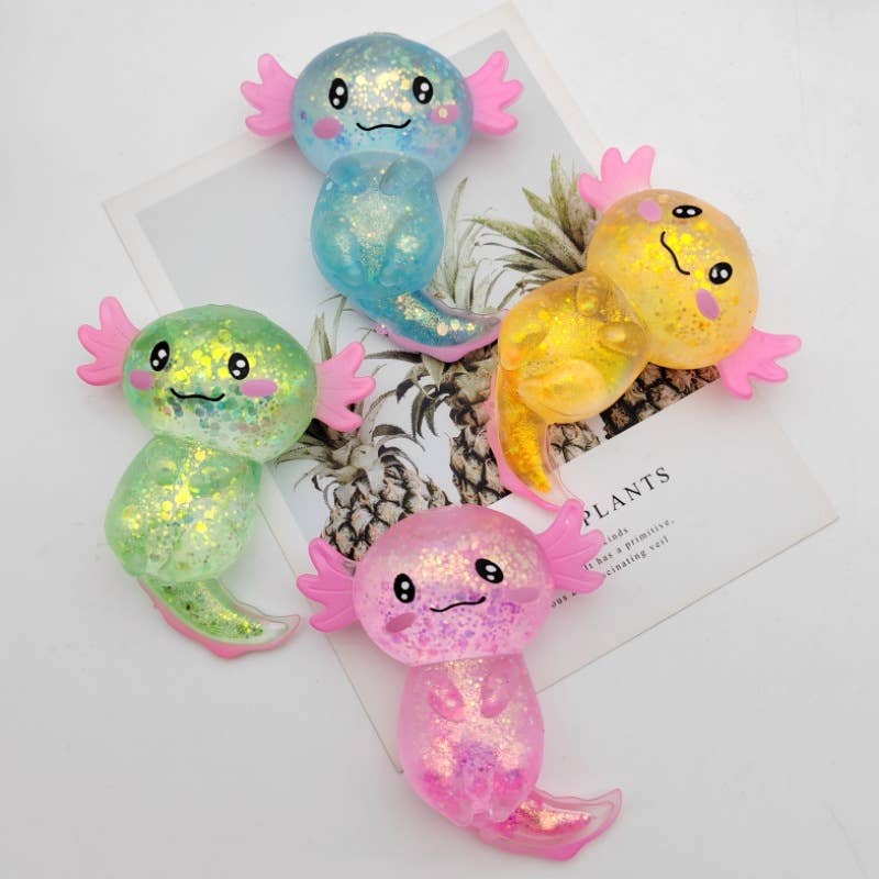 Maltose Glitter cute Salamander squishy toy-Random Color