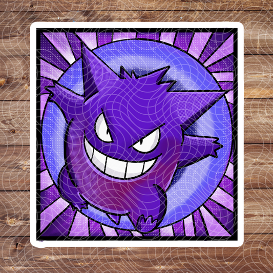 3" Square Gengar Poke Video Game Anime Ghost Vinyl Sticker