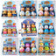 PU Squishy Dumpling Set with Steamer Box Cartoon Printed Slow Rising Stress Relief Toy