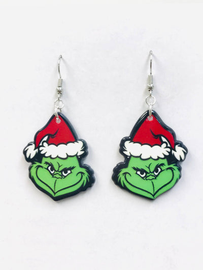Grinch Earrings, You're A Mean One Acrylic Earrings