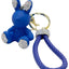 Bunny Bling Rhinestone Matte Diamond Quilt PU Key Chain