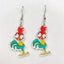 Acrylic Hen Wearing Boots Earrings