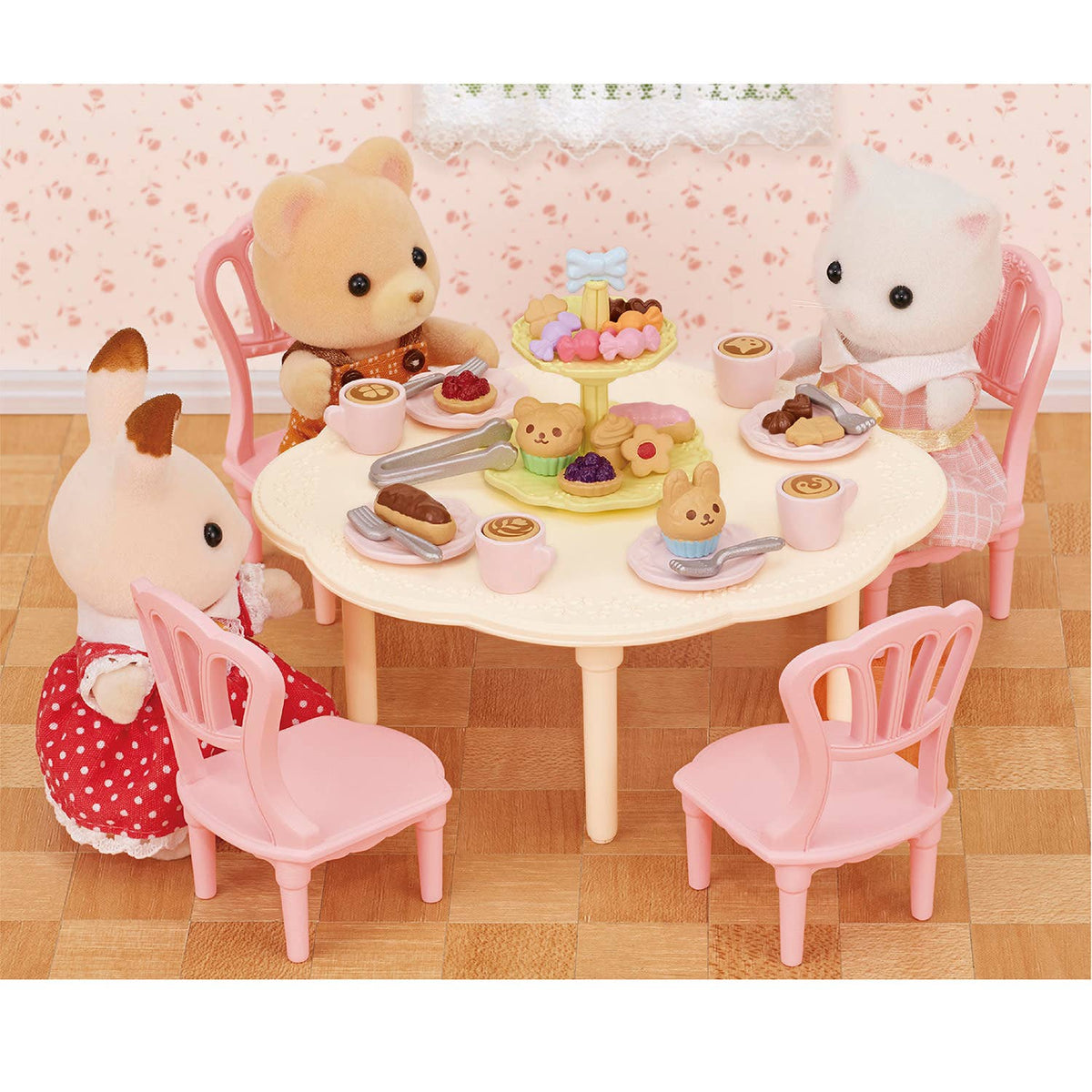 Calico Critters Sweets Party Set, Dollhouse Furniture Set