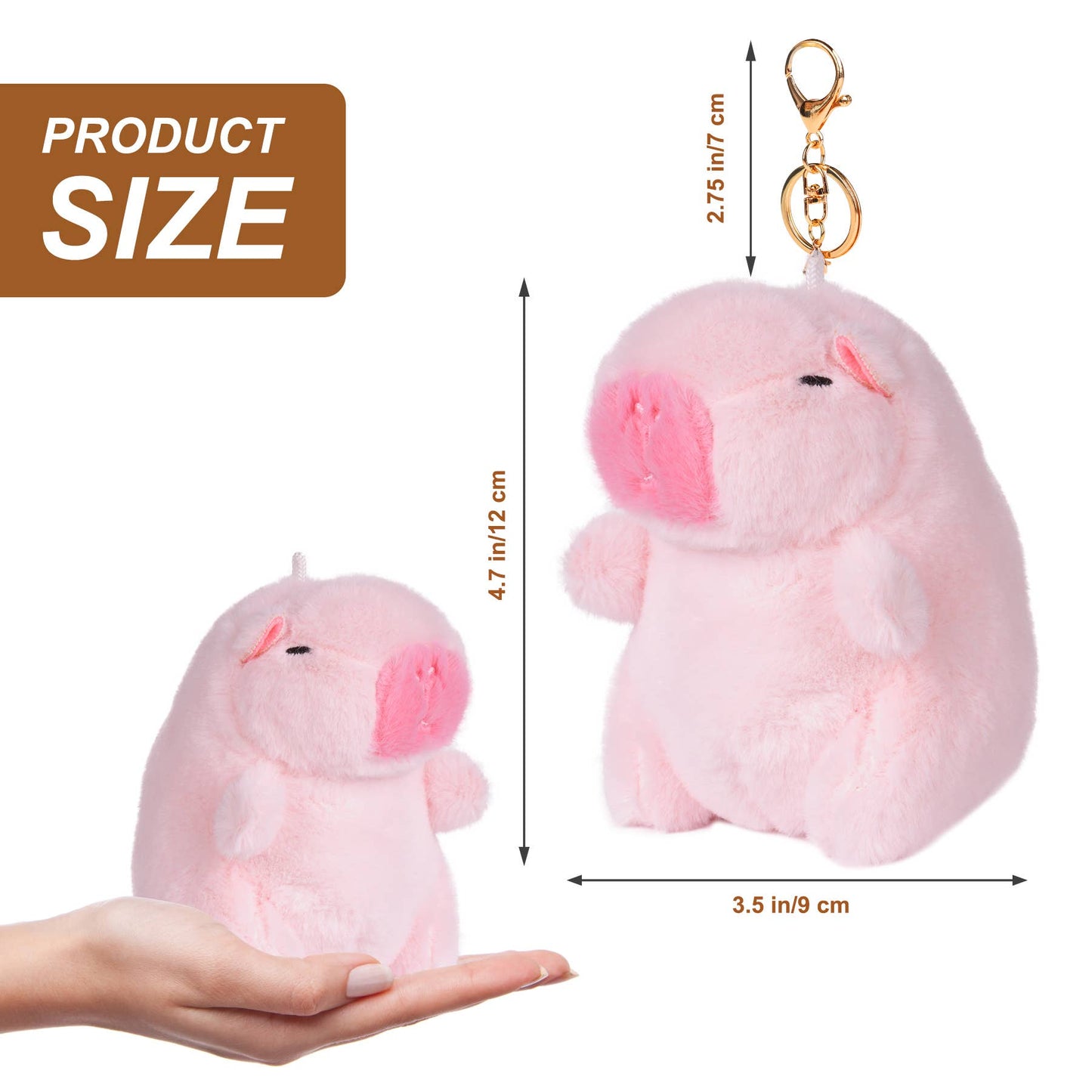 Capybara Plush Keychain