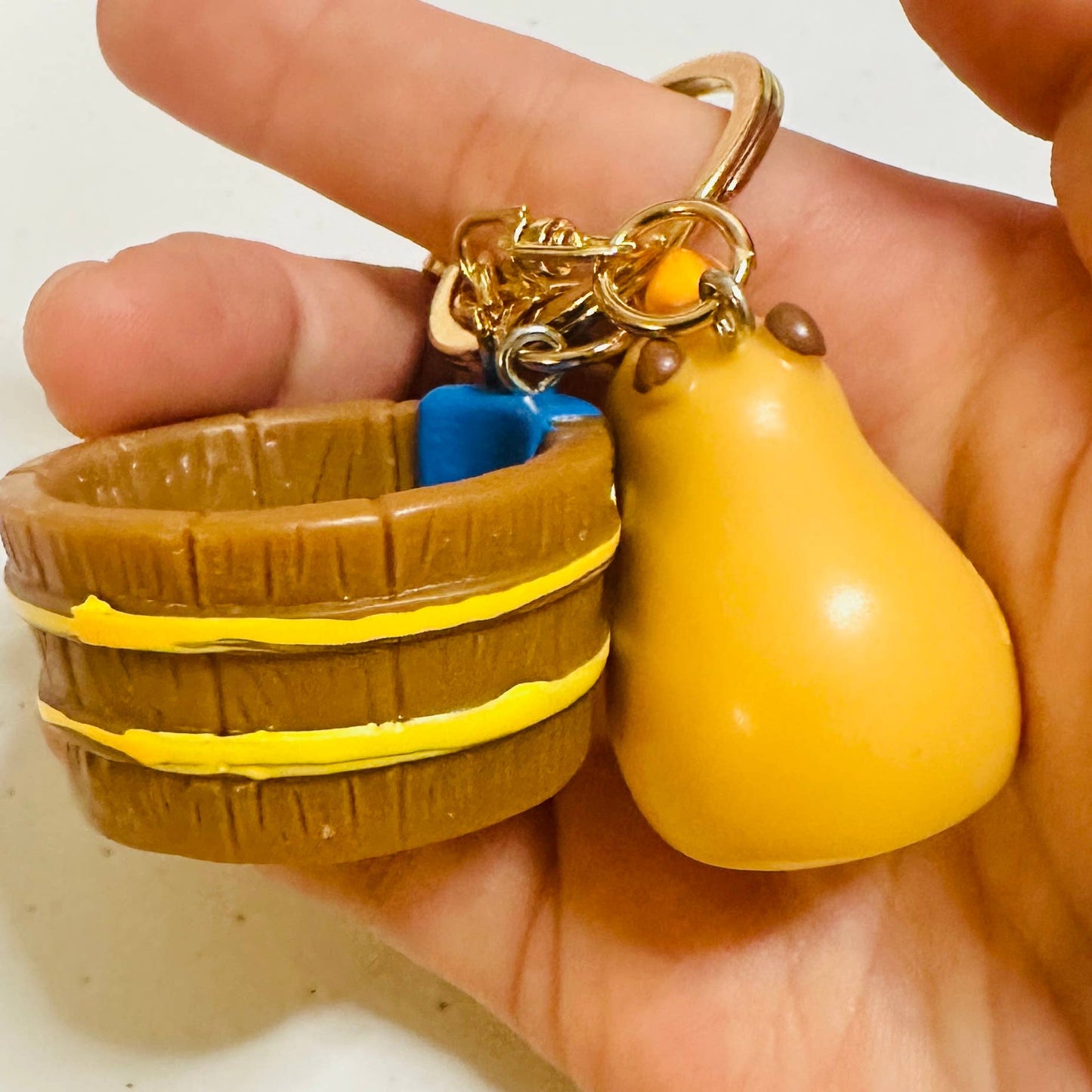 Capybara Bathtub Figurine Keychain Orange Acrylic Key Charm