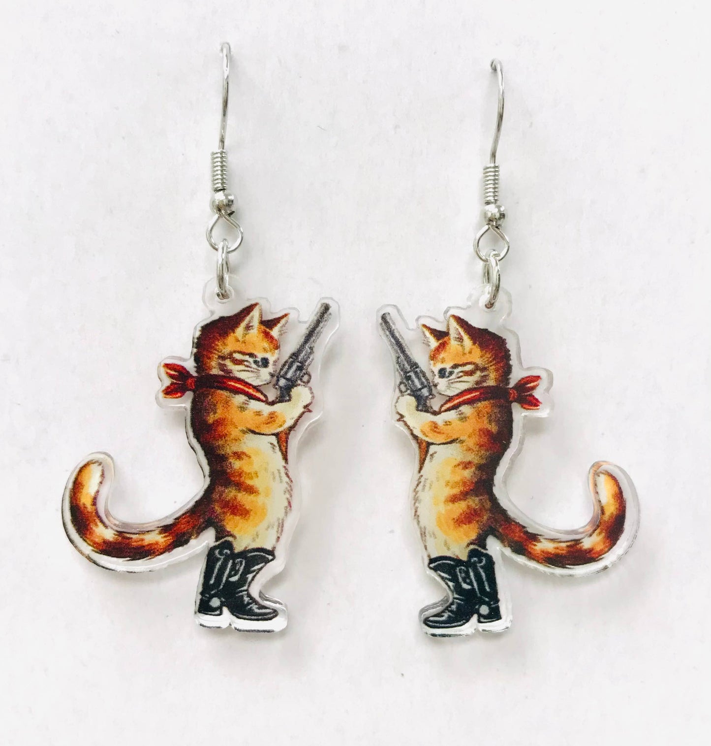 Acrylic Cat Duel Earrings