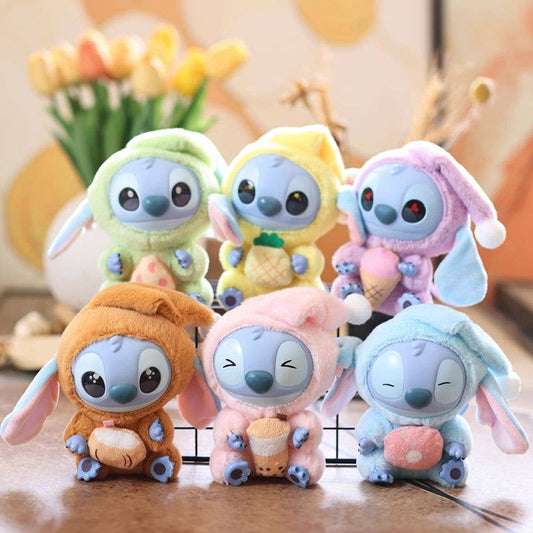 Cute Stitch inspired plush keychain bag charm