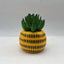 Garfield Head Mini Ceramic Planter with Faux Plant