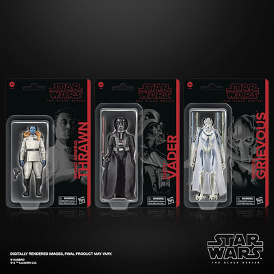 STAR WARS The Black Series Darth Vader, Grand Admiral Thrawn, General Grievous, Masters of Evil Collectible 6-Inch Action Figure 3-Pack
