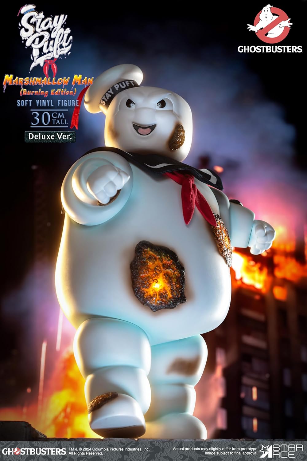 Toys Ghostbusters: Stay Puft Marshmallow Man (Burning Edition) Deluxe Vinyl Figure