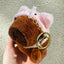 Capybara Piggy Hat Plush Keychain