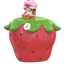 Strawberry Shortcake Sitting Small Sculpted Ceramic Snack Jar