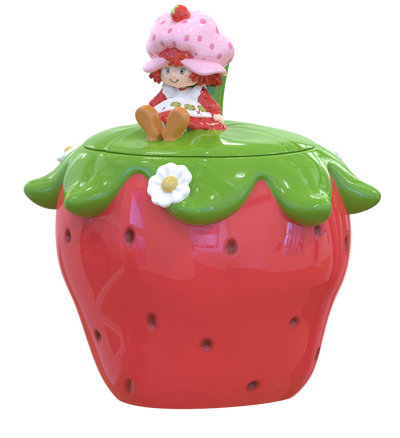 Strawberry Shortcake Sitting Small Sculpted Ceramic Snack Jar