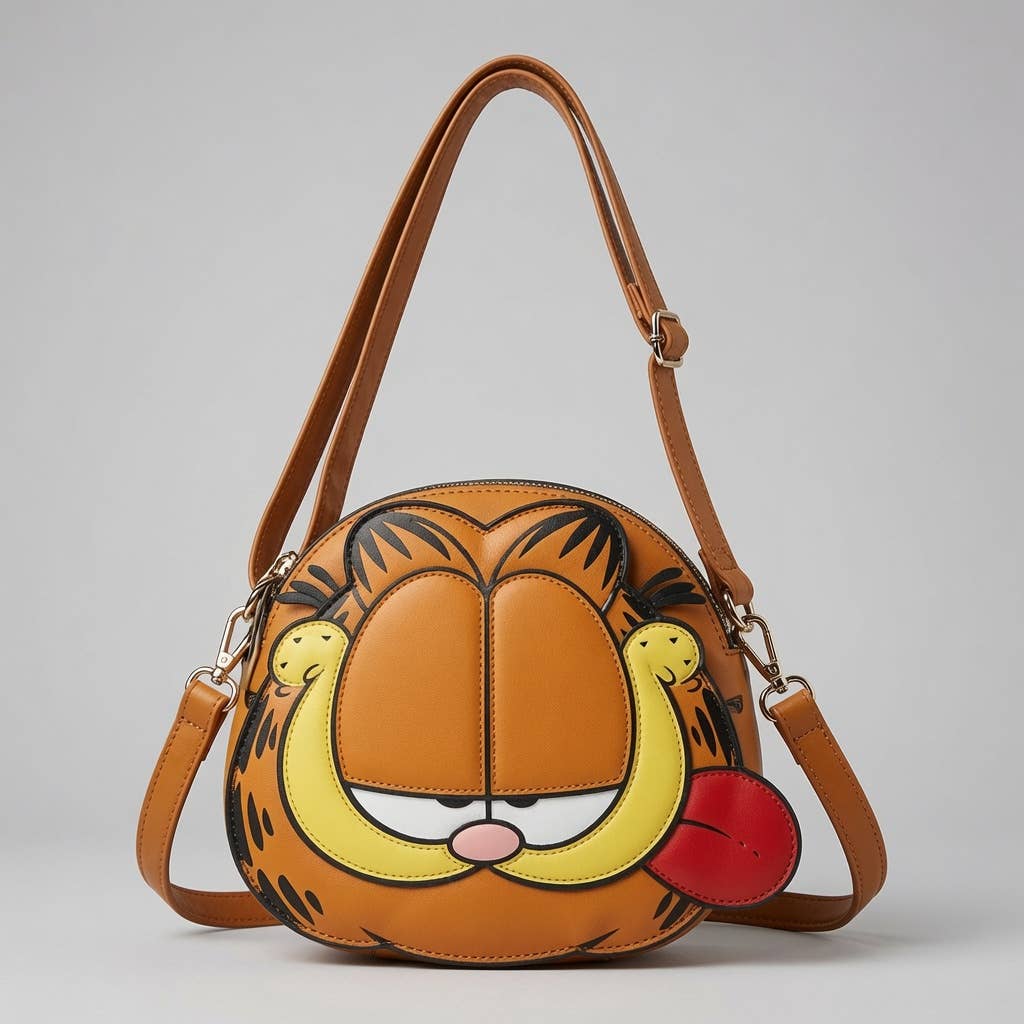 GARFIELD 10" 3-D CROSSBODY BAG W/LONG STRAP