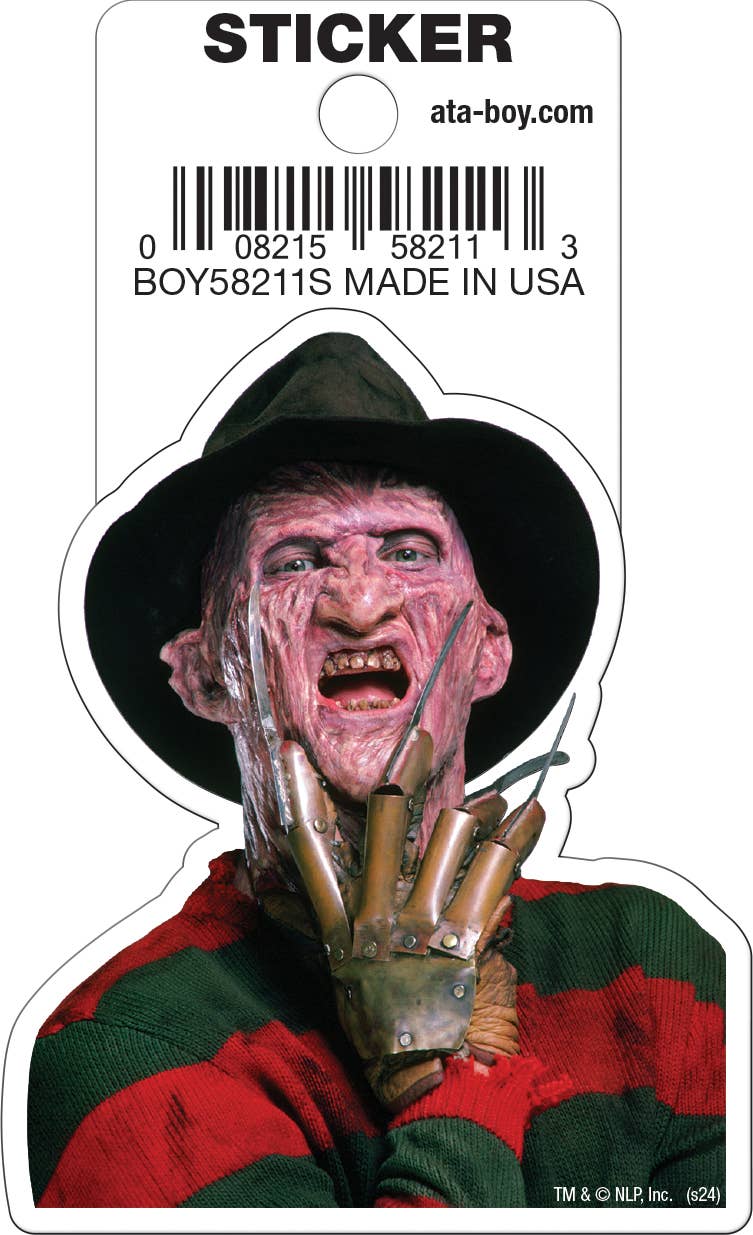 Freddy Kruger Die Cut 3" Vinyl Sticker