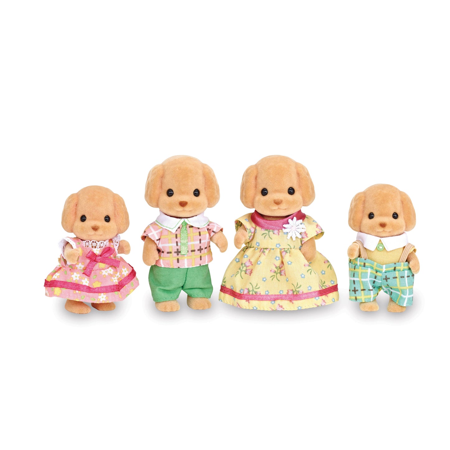 Calico Critters Toy Poodle Family, 4 Collectible Figures