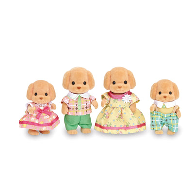 Calico Critters Toy Poodle Family, 4 Collectible Figures