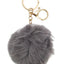 Fuzzy Faux Fur Pom Pom Novelty Key Chain