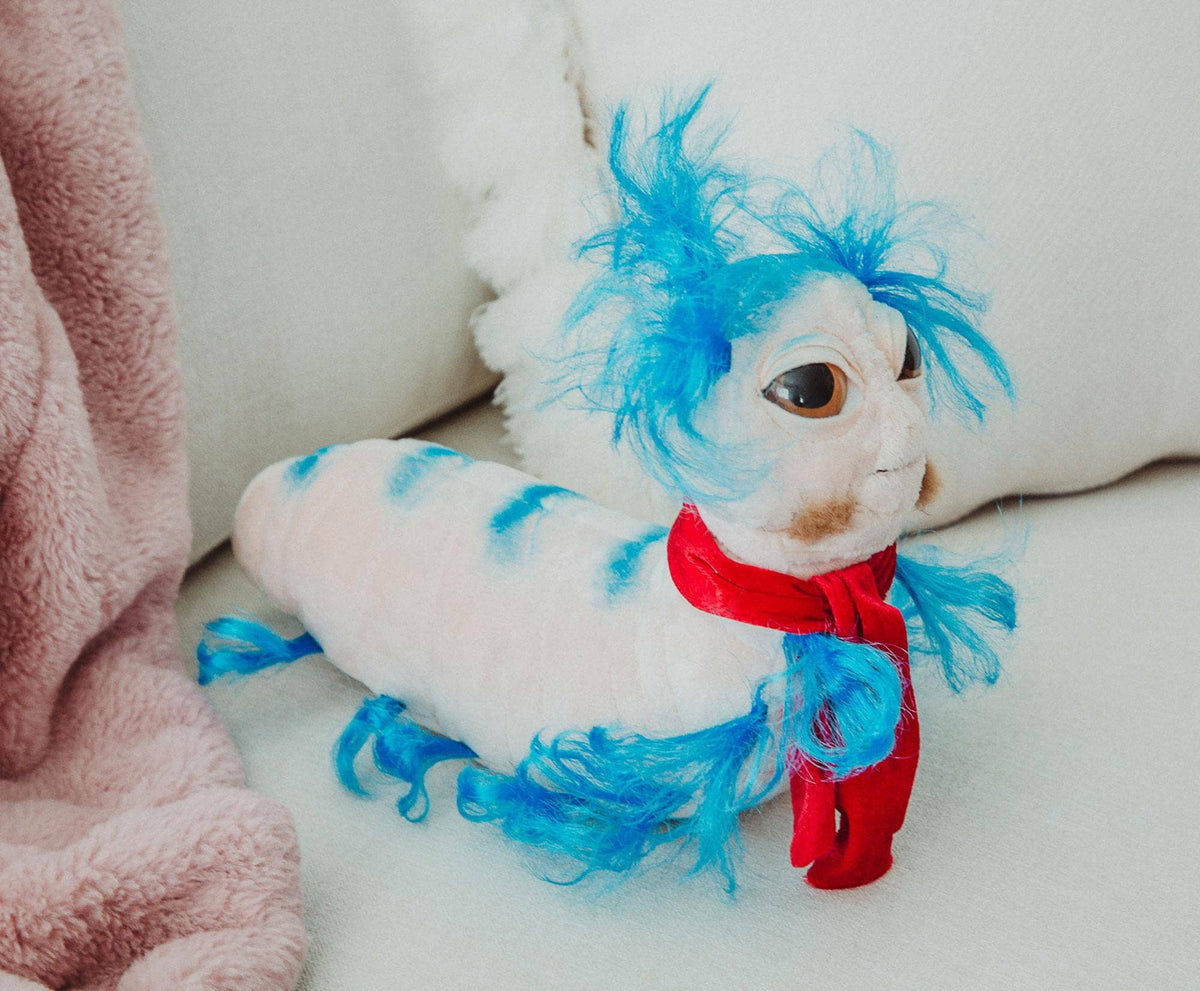 Labyrinth The Worm Plush  |14” Long, 10” Tall